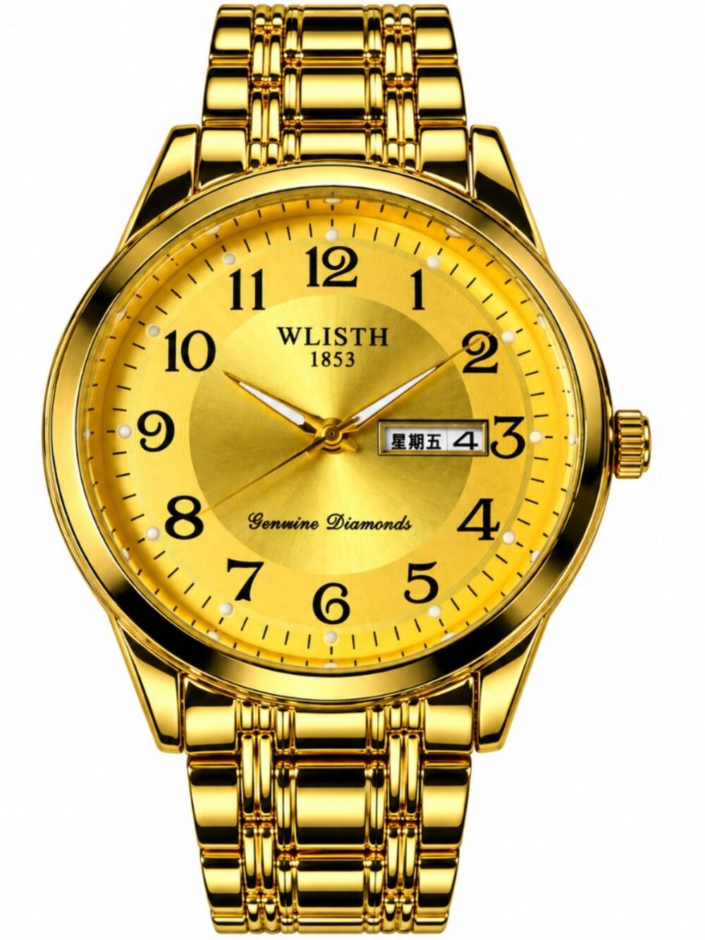 WA-39-- Whisth 6203 Men's Ultra-Thin Quartz Watch Stainless Steel